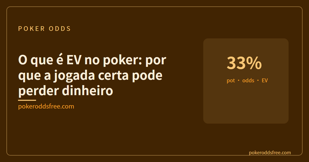 O que é EV no poker: por que a jogada certa pode perder dinheiro
